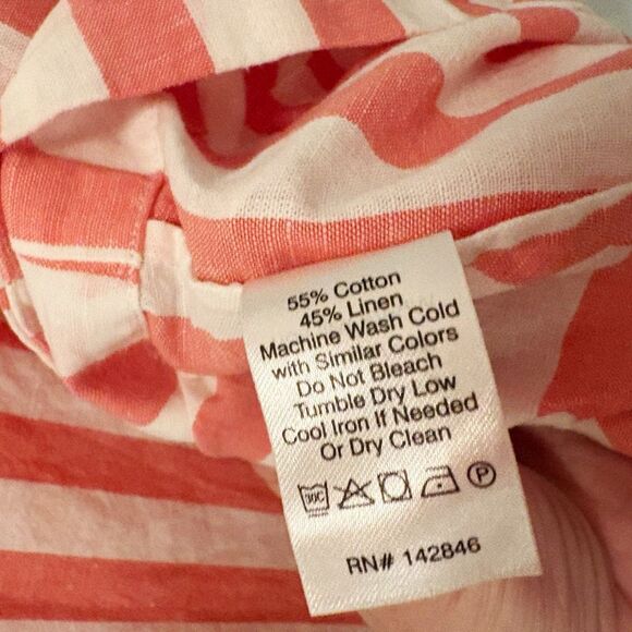 Rhode Ollie Dress Stripe Size L Napdress Sundress Linen Blend Resort Vacation - Picture 4 of 4